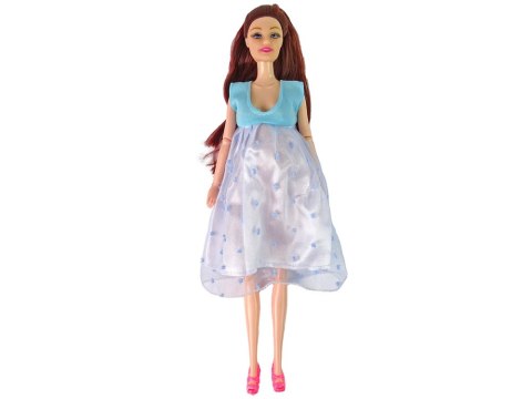Lalka W Ciąży Mama Niemowlę Otwierany Brzuch Niebieska Sukienka 30 cm LEAN Toys