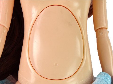 Lalka W Ciąży Mama Niemowlę Otwierany Brzuch Niebieska Sukienka 30 cm LEAN Toys