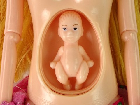 Lalka Dla Dzieci W Ciąży Różowa Sukienka Kwiaty LEAN Toys