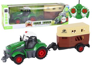 Traktor RC Ciągnik Zdalnie Sterowany Maszyna Rolnicza Przyczepa Pilot 1:24 LEAN Toys