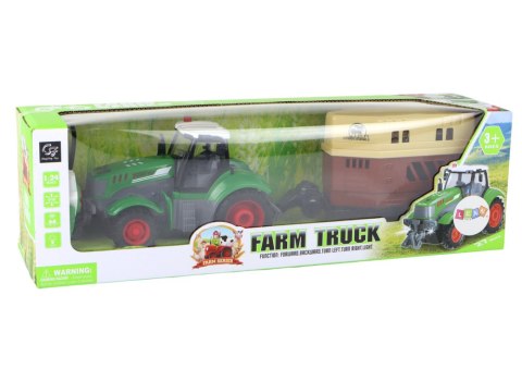 Traktor RC Ciągnik Zdalnie Sterowany Maszyna Rolnicza Przyczepa Pilot 1:24 LEAN Toys
