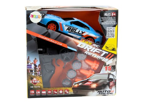 Autko Sportowe Zdalnie Sterowane R/C 1:24 Niebieski Wymienne Koła LEAN Toys