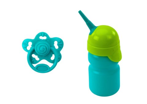 Lalka Bobas W Szarej Piżamce Siusiająca Butelka Smoczek Dźwięki LEAN Toys