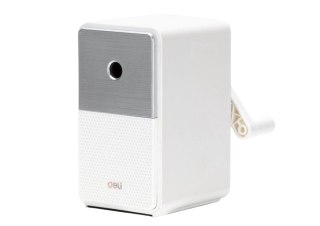 Strugaczka Na Korbkę Z Pojemnikiem Regulacja Ostrza Biała LEAN