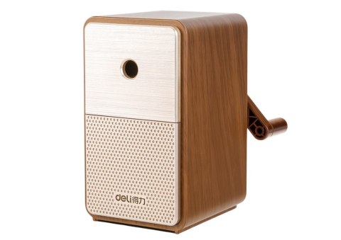 Strugaczka Na Korbkę Z Pojemnikiem Regulacja Ostrza Brązowa LEAN