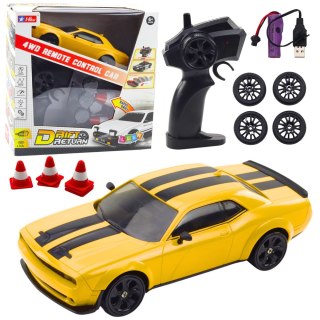 Auto Sportowe Do Driftu Wymienne Koła Zdalnie Sterowany RC 4WD Żółte Sport LEAN Toys