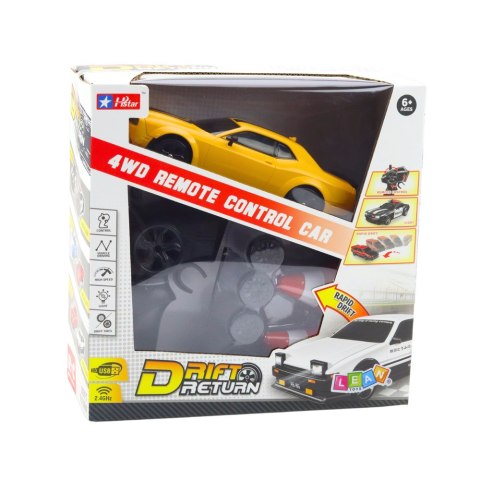 Auto Sportowe Do Driftu Wymienne Koła Zdalnie Sterowany RC 4WD Żółte Sport LEAN Toys
