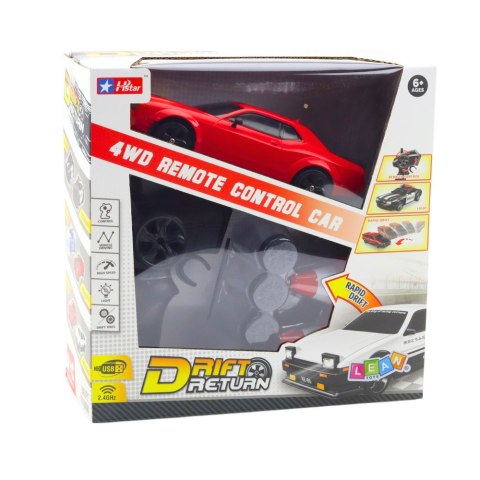 Auto Sportowe Drift Wymienne Koła Zdalnie Sterowany RC 4WD Czerwone Sport LEAN Toys
