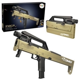 Karabin Składany FMG9 Strzałki Piankowe Łuski Latarka Broń LEAN Toys