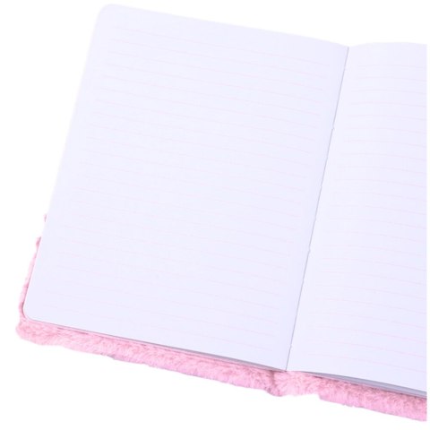 Pluszowy Futerkowy Notatnik Zeszyt W Linie Z Jednorożcem Kolorowy A5 LEAN