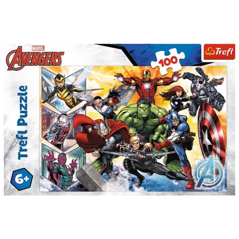 Puzzle - 100 - Siła Avengersów - Marvel Avengers - Trefl 16431 Trefl Puzzle