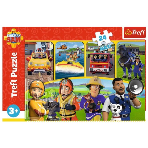 Puzzle - 24 Maxi - Strażak Sam i przyjaciele - Trefl 14356 Trefl Puzzle