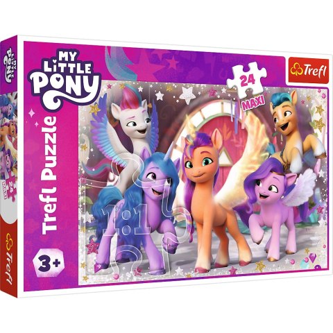 Puzzle - 24 Maxi - Wesoły dzień kucyków - My Little Pony - Trefl 14355 Trefl Puzzle
