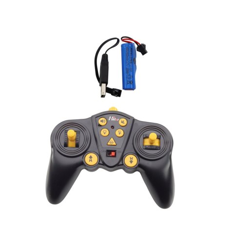 Wywrotka Zdalnie Sterowana RC 2.4G Dźwięki Żółto-Czerwona LEAN Toys