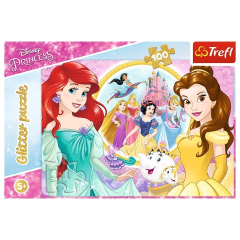 Puzzle - 100 Glitter - Wspomnienia Belli i Arielki - Trefl 14819 Trefl Puzzle