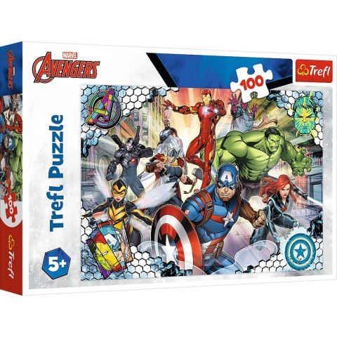 Puzzle - 100 - Sławni Avengers - Disney Marvel The Avengers - Trefl 16454 Trefl Puzzle