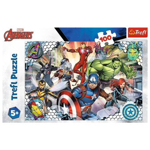 Puzzle - 100 - Sławni Avengers - Disney Marvel The Avengers - Trefl 16454 Trefl Puzzle