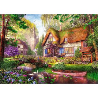 Puzzle - 1000 Premium Plus - Tea Time: Urocza chatka w lesie - Trefl 10804 Trefl Puzzle