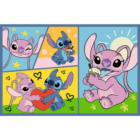 Puzzle - 2x70 - Ze Stitchem nie ma nudy - Disney Lilo and Stitch - Trefl 34444 Trefl Puzzle