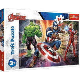 Puzzle - 24 Maxi - W świecie Avengersów - Trefl 14321 Trefl Puzzle