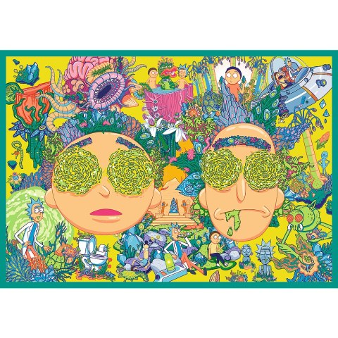 Puzzle - 4x250 - Zakręcony świat Ricka i Morty'ego - Warner Rick and Morty - Trefl 13338 Trefl Puzzle