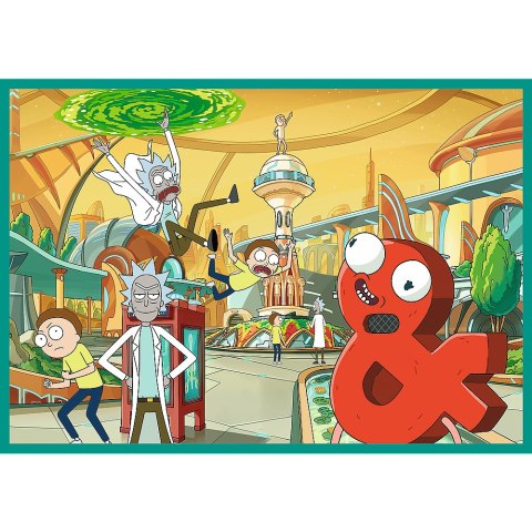 Puzzle - 4x250 - Zakręcony świat Ricka i Morty'ego - Warner Rick and Morty - Trefl 13338 Trefl Puzzle