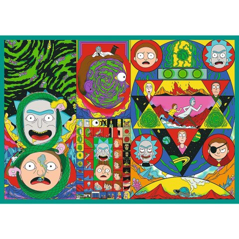 Puzzle - 4x250 - Zakręcony świat Ricka i Morty'ego - Warner Rick and Morty - Trefl 13338 Trefl Puzzle