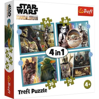 Puzzle - 4w1 (35, 48, 54, 70) - Mandalorian - Star Wars - Trefl 34397 Trefl Puzzle