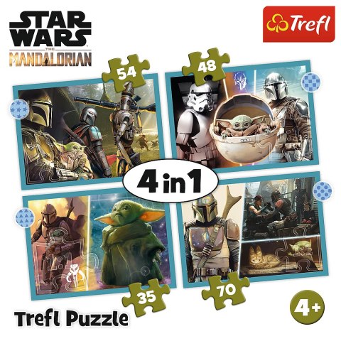 Puzzle - 4w1 (35, 48, 54, 70) - Mandalorian - Star Wars - Trefl 34397 Trefl Puzzle