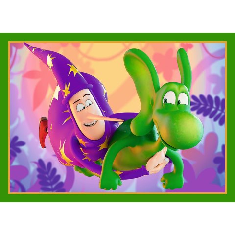 Puzzle - 4w1 (35, 48, 54, 70) - Świat Smoka Diplodoka - Trefl 34663 Trefl Puzzle