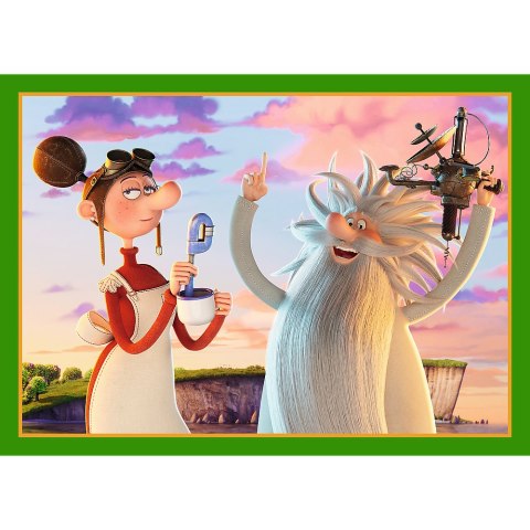 Puzzle - 4w1 (35, 48, 54, 70) - Świat Smoka Diplodoka - Trefl 34663 Trefl Puzzle