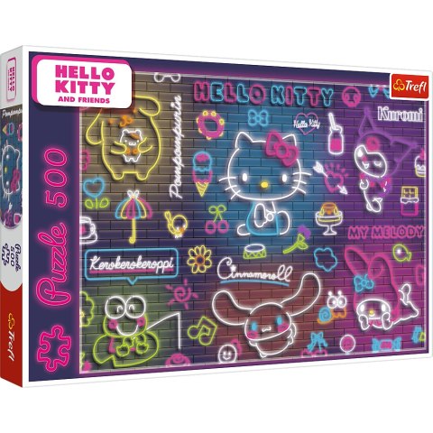 Puzzle - 500 - Neon Hello Kitty - Trefl 37523 Trefl Puzzle