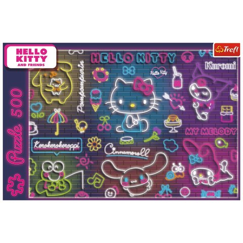 Puzzle - 500 - Neon Hello Kitty - Trefl 37523 Trefl Puzzle