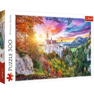 Puzzle - 500 - Widok na zamek Neuschwanstein - Niemcy - Trefl 37427 Trefl Puzzle