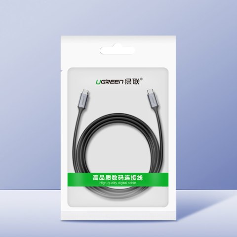 Kabel przewód USB-C 3.1 - USB-C 3.1 1.5m - szary UGREEN
