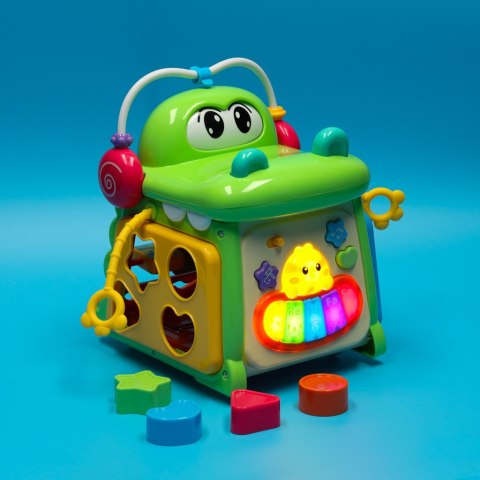 Kostka edukacyjna sorter z pianinkiem krokodyl 4w1 Kik Sp. z o. o. Sp. k.