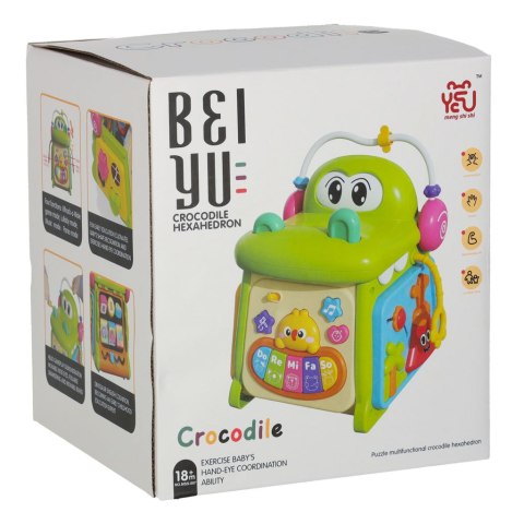 Kostka edukacyjna sorter z pianinkiem krokodyl 4w1 Kik Sp. z o. o. Sp. k.