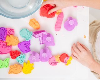 Masa plastyczna Misiolina 2x50g 2 foremki zielony niebieski Epee