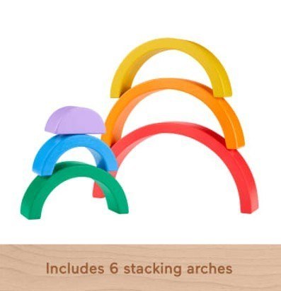 Drewniana tęcza do układania Fisher Price