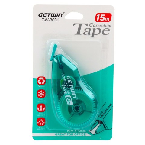 Korektor W Taśmie Myszka Szkolny Biurowy 15m x 5mm Zielony LEAN