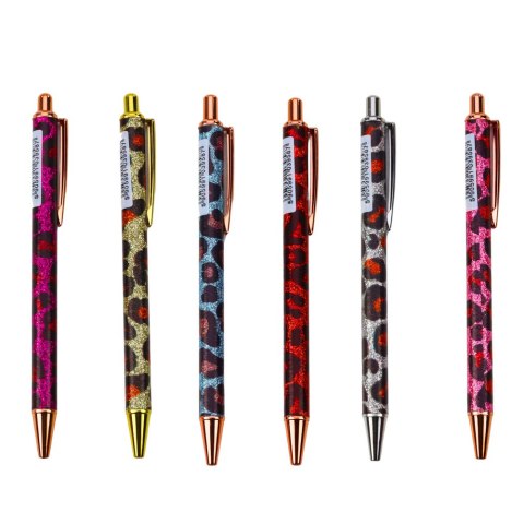 Długopis Metalowy Automatyczny Panterka Niebieski Tusz 1.0mm LEAN