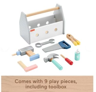 Drewniana skrzynka z narzędziami Fisher Price