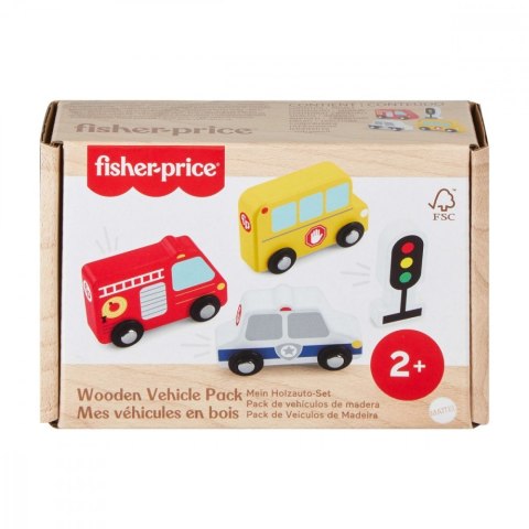 Samochody drewniane zestaw Fisher Price