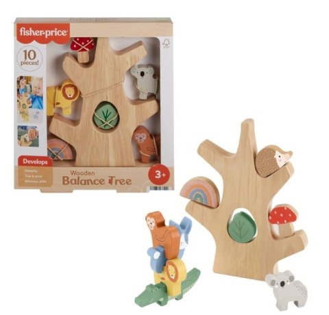 Wooden Drewniane drzewko zestaw klocków Fisher Price