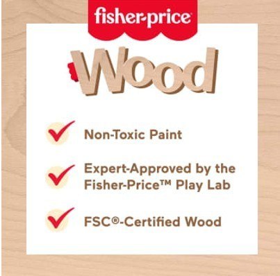 Wooden Drewniane drzewko zestaw klocków Fisher Price