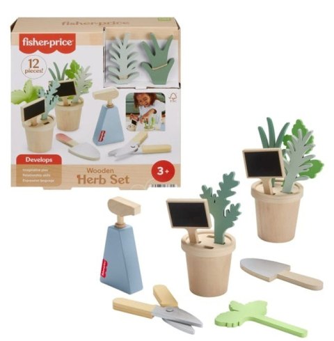 Wooden Mały ogrodnik zestaw drewnianych roślin i narzędzi Fisher Price