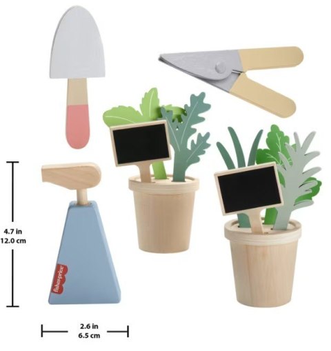 Wooden Mały ogrodnik zestaw drewnianych roślin i narzędzi Fisher Price