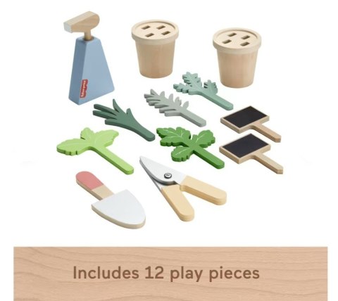 Wooden Mały ogrodnik zestaw drewnianych roślin i narzędzi Fisher Price
