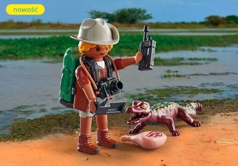 Zestaw z figurką Special Plus 71168 Badacz z aligatorem Playmobil