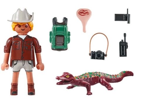 Zestaw z figurką Special Plus 71168 Badacz z aligatorem Playmobil